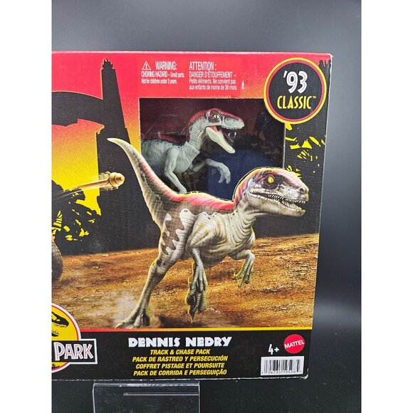 Jurassic Park Dennis Nedry Track & Chase Pack With Motorcycle & Velociraptor Fig - Picture 2 of 6